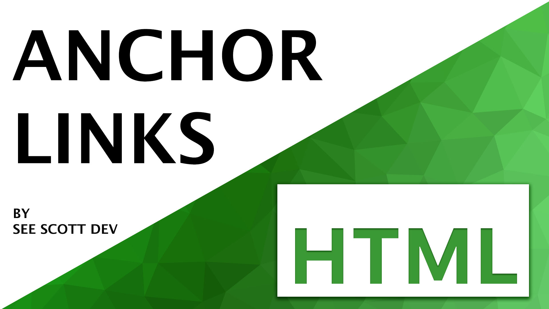 HTML Anchor Links